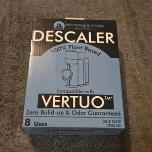 New England Stories Descaler 33.8oz Coffee Machine Cleaner Vertuo Plant Based